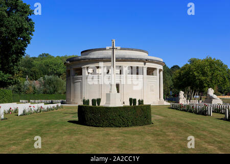 Die ploegsteert Denkmal für die Fehlende alliierte Soldaten des Ersten Weltkrieges (Cwgc) von Harold Chalton Bradshaw in Comines-Warneton, Belgien Stockfoto