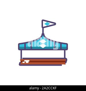 Sonnensegel auf weißem Hintergrund Vector Illustration Design Stock Vektor