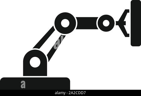 Auto Industrie roboter hand Symbol. Einfache Abbildung der Automobilindustrie Roboter Hand vektor Symbol für Web Design auf weißem Hintergrund Stock Vektor