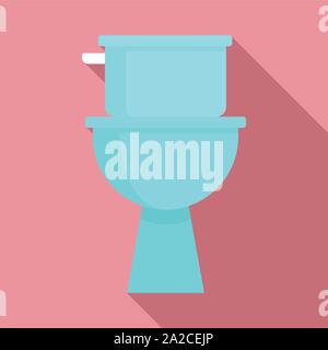 Home wc Symbol. Flache Abbildung: Home wc Vektor Symbol für Web Design Stock Vektor