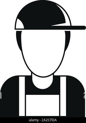 Klempner avatar Symbol. Einfache Abbildung der Klempner avatar Vektor Symbol für Web Design auf weißem Hintergrund Stock Vektor