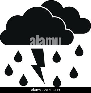 Sturm regnerischen cloud Symbol. Einfache Abbildung: Sturm regnerischen cloud Vektor Symbol für Web Design auf weißem Hintergrund Stock Vektor