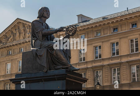 Ein Bild des Nicolaus Copernicus Denkmal, in Warschau. Stockfoto