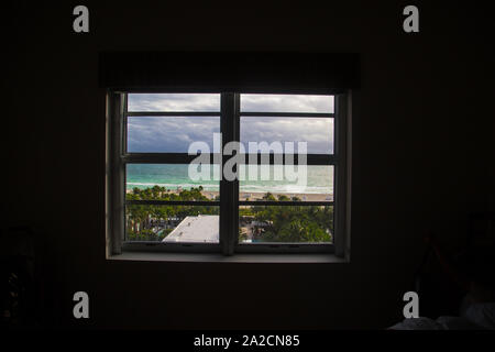 Morgenpanorama von Miami Beach Stockfoto