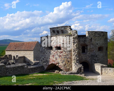 Burg Kinizsi oder Burg Nagyvázsony, Nagyvázsony, Kreis Veszprém, Ungarn, Magyarország, Europa Stockfoto