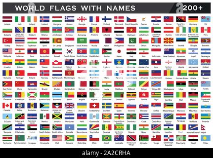 Welt Flagge Sammlung Stockfoto