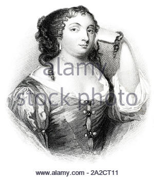 Anne Hyde Porträt, 1637 - 1671, war Herzogin von York und Albany als die erste Frau von James Herzog von York, dem späteren König Jakob II., vintage Abbildung von 1850 Stockfoto