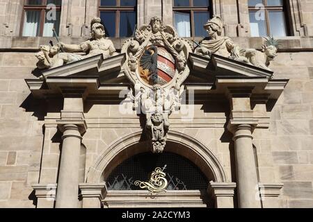 Nürnberg Stadt in Deutschland (Region Mittelfranken). Old City Hall (Altes Rathaus). Stockfoto