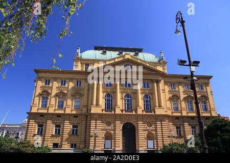 Zagreb, Kroatien. Kroatischen Nationaltheater in Zagreb. Stockfoto