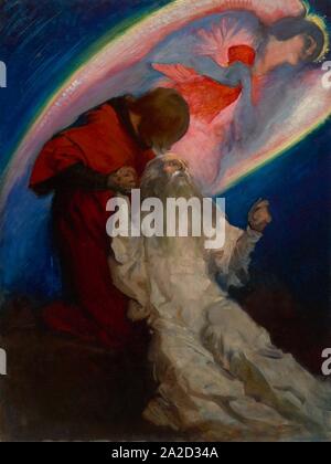 Edwin Austin Abbey - Amfortas von Galahad, Studie für die Suche nach dem Heiligen Gral Wandmalereien freigegeben, Stockfoto