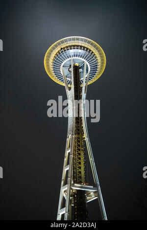 Blick auf die Space Needle, Seattle, Washington, USA Stockfoto