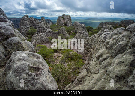 Catimbau Tal und Seine lunaren schillernden Landschaft Stockfoto