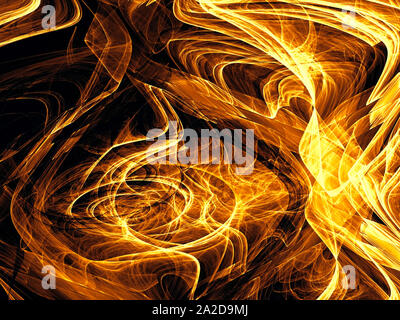 Abstrakte goldenen Hintergrund mit Kurven und Anschläge - digital erzeugten Bild Stockfoto