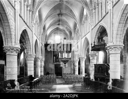 Eglise Saint-Rémy-Nef choeur - Ferrières-Médiathèque de l'architecture et du patrimoine - Stockfoto