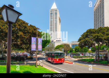 SAN DIEGO/USA - August 11, 2019 San Diego Marina District. Seaport Village, Moderne Architektur, schönen sonnigen Tag Stockfoto