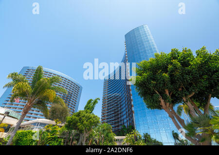 San Diego Downtown District. Moderne Architektur, Low Angle View Stockfoto