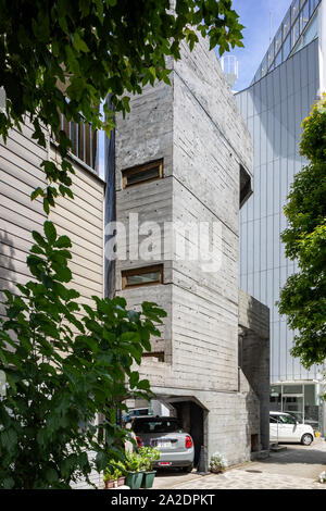 Das Tower House, Beton Einfamilienhaus entworfen von Takamitsu Azuma (1966); Jingumae, Tokio, Japan Stockfoto