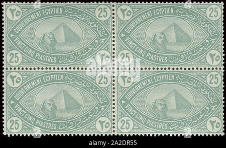 Ägypten 1892 Salz Steuerbanderolen. Stockfoto