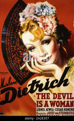 Der TEUFEL IST EINE FRAU 1935 Paramount Pictures Film mit Marlene Dietrich Stockfoto