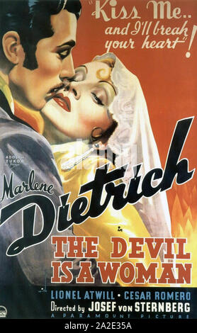 Der TEUFEL IST EINE FRAU 1935 Paramount Pictures Film mit Marlene Dietrich Stockfoto
