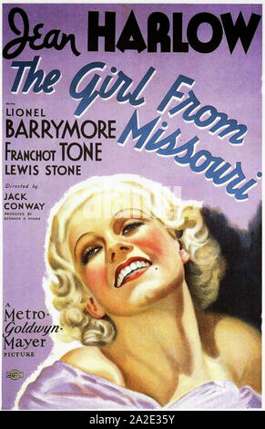 Die Mädchen aus Missouri (Geb. geküsst zu werden) 1934 MGM Film mit Jean Harlow Stockfoto