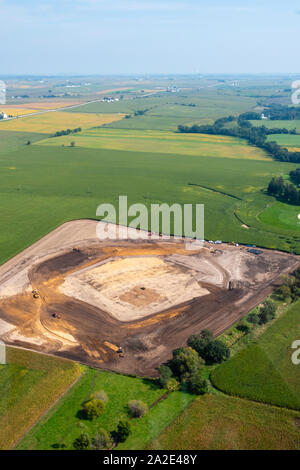 Das neue Feld der Träume ball Feld im Bau in der Nähe von Dyersville, Iowa, USA, in Erwartung eines Major league baseball spiel im August 13, 2020 b Stockfoto