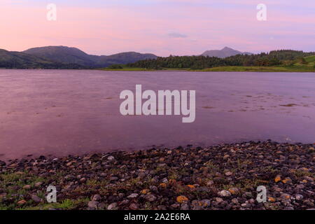 Schönen Abend am Loch etive, Argyll, Schottland Stockfoto