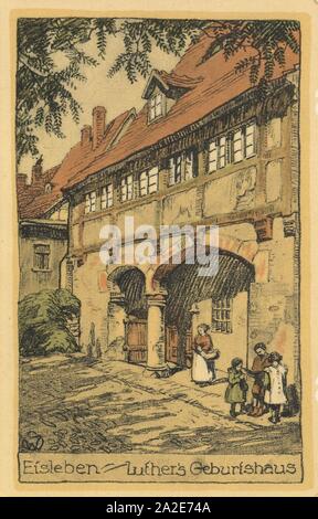 Lutherstadt Eisleben, Sachsen-Anhalt - Luthers Geburtshaus Stockfoto