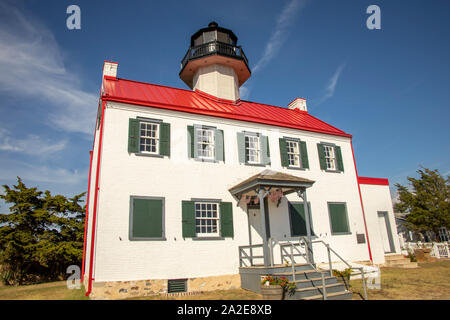 East Point Light oder Maurice Fluss Licht auf Maurice Fluss in Heislerville, New Jersey. Stockfoto