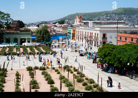 Juli, 29: Luftbild von Santo Domingo Plaza im historischen Zentrum von Oaxaca, Mexiko Stockfoto