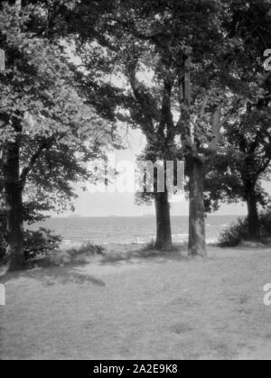 Am Strand von Danzig Glettkau, 1930er Jahre. Am Strand von Danzig Glettkau, 1930er Jahre. Stockfoto