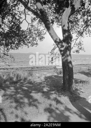 Am Strand von Danzig Glettkau, 1930er Jahre. Am Strand von Danzig Glettkau, 1930er Jahre. Stockfoto