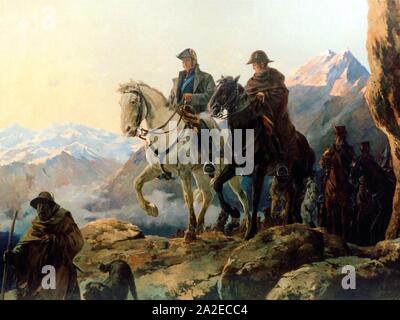 El Cruce de los Andes por el Gral. San Martín. Stockfoto