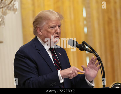 Washington DC, USA. 02 Okt, 2019. Washington, District of Columbia, USA. 2. Okt, 2019. Präsidenten der Vereinigten Staaten Donald J. Credit: ZUMA Press, Inc./Alamy leben Nachrichten Stockfoto