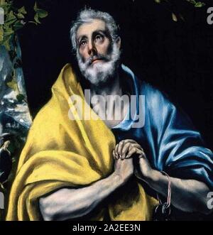 El Greco - Las lágrimas de San Pedro. Stockfoto