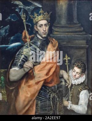El Greco - Saint Louis Roi de France et un-Seite 02. Stockfoto