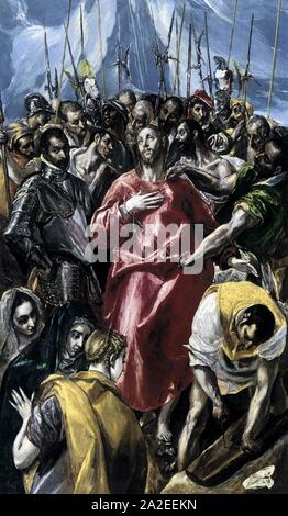 El Greco - ergebe sich aus dem Strafvollzugsgesetz und Christus (El Espolio) Stockfoto