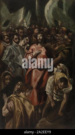 El Greco (Domenikos Theotokopoulos) - strafvollzugsgesetz Christi (Espolio) - BF 90 - Barnes Foundation. Stockfoto