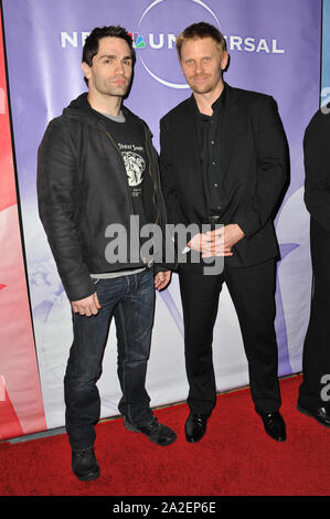 In Pasadena, Kalifornien. Januar 15, 2011: Sam Witwer & Mark Pellegrino (rechts) bei NBC Universal Winter 2011 Presse Rundgang im Langham Huntington Hotel, Pasadena. © 2011 Paul Smith/Featureflash Stockfoto