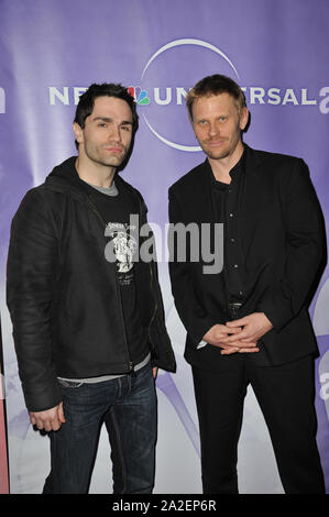 In Pasadena, Kalifornien. Januar 15, 2011: Sam Witwer & Mark Pellegrino (rechts) bei NBC Universal Winter 2011 Presse Rundgang im Langham Huntington Hotel, Pasadena. © 2011 Paul Smith/Featureflash Stockfoto