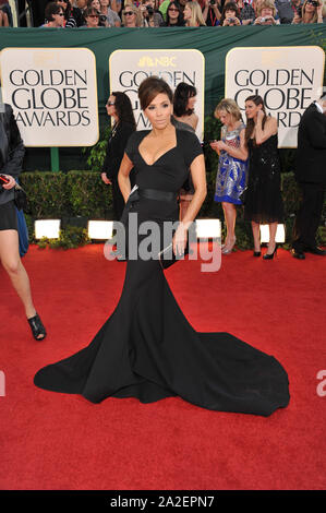 LOS ANGELES, Ca. Januar 16, 2011: Eva Longoria auf der 68. jährlichen Golden Globe Awards im Beverly Hilton Hotel. © 2011 Paul Smith/Featureflash Stockfoto