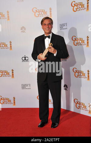 LOS ANGELES, Ca. Januar 16, 2011: Aaron Sorkin am 68. Golden Globe Awards im Beverly Hilton Hotel. © 2011 Paul Smith/Featureflash Stockfoto