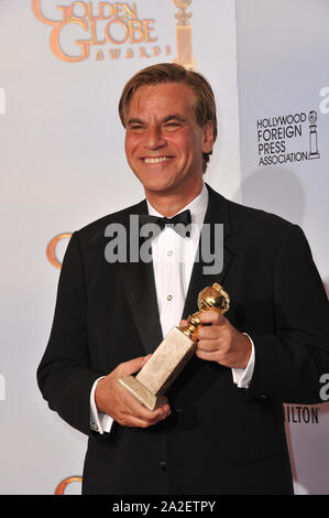 LOS ANGELES, Ca. Januar 16, 2011: Aaron Sorkin am 68. Golden Globe Awards im Beverly Hilton Hotel. © 2011 Paul Smith/Featureflash Stockfoto