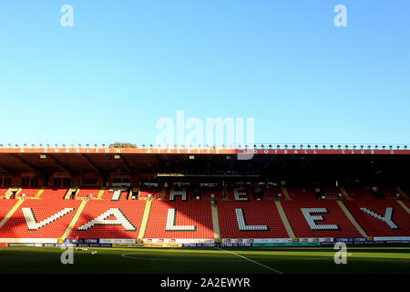 London, Großbritannien. 02 Okt, 2019. einen allgemeinen Blick in das Tal Stadion vor Kick off. EFL Skybet Meisterschaft übereinstimmen, Charlton Athletic v Swansea City im Tal in London am Mittwoch, 2. Oktober 2019. Dieses Bild dürfen nur für redaktionelle Zwecke verwendet werden. Nur die redaktionelle Nutzung, eine Lizenz für die gewerbliche Nutzung erforderlich. Keine Verwendung in Wetten, Spiele oder einer einzelnen Verein/Liga/player Publikationen. pic von Steffan Bowen/Andrew Orchard sport Fotografie/Alamy Live news Credit: Andrew Orchard sport Fotografie/Alamy leben Nachrichten Stockfoto