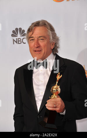 LOS ANGELES, Ca. Januar 16, 2011: Robert De Niro auf der 68. jährlichen Golden Globe Awards im Beverly Hilton Hotel. © 2011 Paul Smith/Featureflash Stockfoto