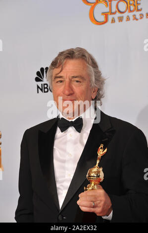 LOS ANGELES, Ca. Januar 16, 2011: Robert De Niro auf der 68. jährlichen Golden Globe Awards im Beverly Hilton Hotel. © 2011 Paul Smith/Featureflash Stockfoto