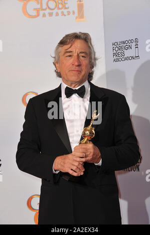 LOS ANGELES, Ca. Januar 16, 2011: Robert De Niro auf der 68. jährlichen Golden Globe Awards im Beverly Hilton Hotel. © 2011 Paul Smith/Featureflash Stockfoto