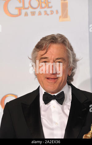 LOS ANGELES, Ca. Januar 16, 2011: Robert De Niro auf der 68. jährlichen Golden Globe Awards im Beverly Hilton Hotel. © 2011 Paul Smith/Featureflash Stockfoto