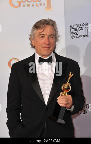 LOS ANGELES, Ca. Januar 16, 2011: Robert De Niro auf der 68. jährlichen Golden Globe Awards im Beverly Hilton Hotel. © 2011 Paul Smith/Featureflash Stockfoto