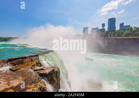 Buffalo, USA-20 Juli, 2019: USA, malerischen Niagara Wasserfall, amerikanische Seite Stockfoto